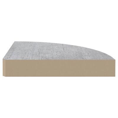 vidaXL Kutne zidne police 4 kom siva boja betona 35 x 35 x 3,8 cm MDF