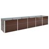 vidaXL Povi&scaron;ena vrtna gredica od pocinčanog čelika 400x80x45 cm smeđa