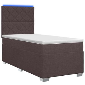 vidaXL Boxspring krevet s madracem Tamno smeđa 80 x 200 cm Tkanina