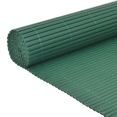 vidaXL Dvostrana vrtna ograda PVC 90 x 300 cm zelena