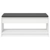 vidaXL Klupa za hodnik s jastukom s policom Bijeli 103 x 38 x 45 cm