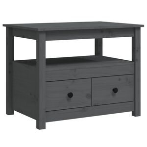 vidaXL Stolić za kavu sivi 71 x 49 x 55 cm od masivne borovine
