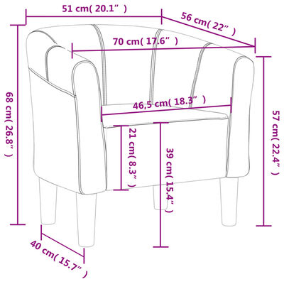 vidaXL Zaobljena stolica svjetlosiva od tkanine