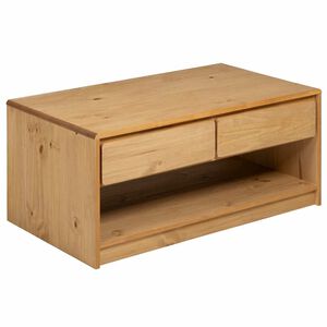 vidaXL Stolić za kavu SAUDA boja hrasta 99x55x45 cm masivna borovina