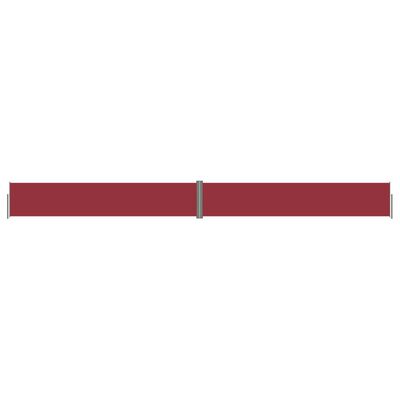 vidaXL Uvlačiva bočna tenda crvena 117 x 1200 cm