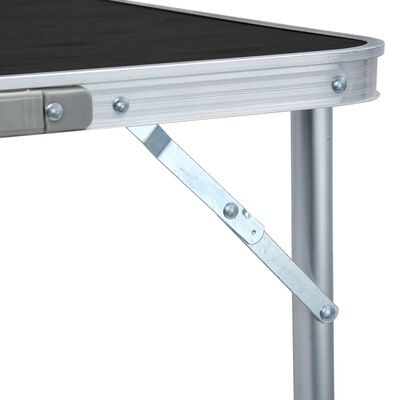 vidaXL Sklopivi stol za kampiranje sivi aluminijski 240 x 60 cm