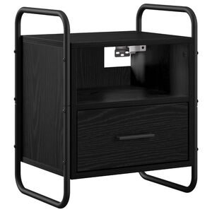 vidaXL Viseći Noćni Ormar Crni hrast 40 x 30 x 50 cm Konstruirano drvo