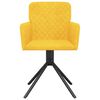vidaXL Okretne blagovaonske stolice 2 kom žute baršunaste