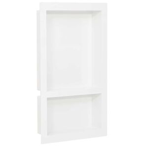 vidaXL Ni&scaron;a za tu&scaron; s 2 odjeljka bijela visokog sjaja 41 x 69 x 9 cm