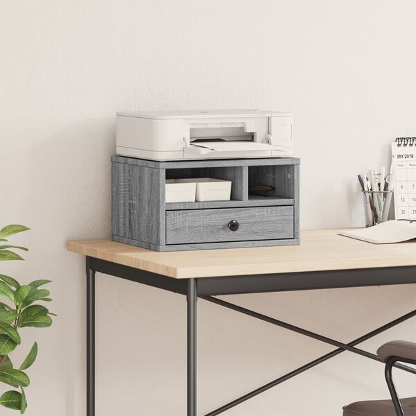 vidaXL Stalak za pisač siva boja hrasta 40x32x22,5cm konstruirano drvo