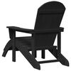 vidaXL Adirondack stolica s jastukom Crna 74 x 82 x 92cm HDPE