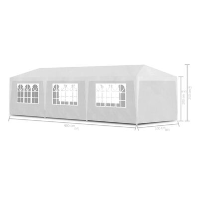 vidaXL Šator za zabave 3 x 9 m bijeli
