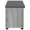 vidaXL Klupa za hodnik s jastukom Siva Sonoma 100 x 38 x 46 cm