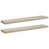 vidaXL Plutajuće zidne police 2 kom boja hrasta 120x23,5x3,8 cm MDF