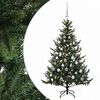 vidaXL Umjetno božićno drvce s kuglicom 120 cm 150 LED lampica