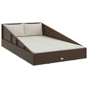 vidaXL Vrtni krevet smeđi 110 x 200 cm od poliratana