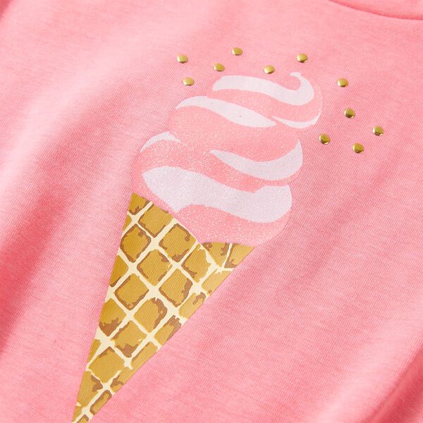 Dječja majica jarkoružičasta fluorescentna 140