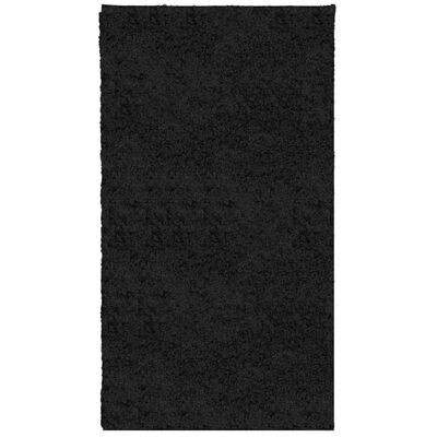vidaXL Čupavi tepih PAMPLONA s visokim vlaknima moderni crni 60x110 cm
