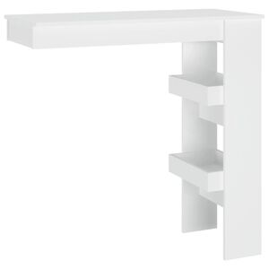 vidaXL Zidni barski stol bijeli 102 x 45 x 103,5 cm konstruirano drvo