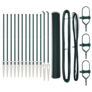 vidaXL Heksagonalna ograda s stubom 25 x 1 m Čelik premazan PVC-om