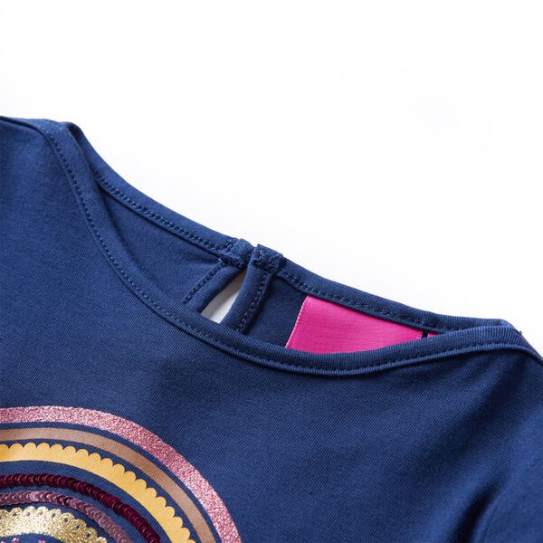 Dječja majica dugih rukava tamnoplava 104