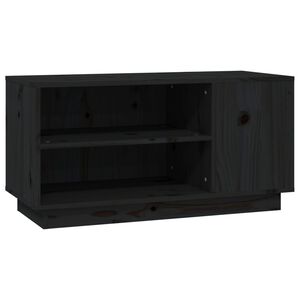 vidaXL TV ormarić Crna 80 x 35 x 40,5 cm od masivne borovine