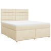 vidaXL Krevet s oprugama i madracem krem 180x200 cm od tkanine