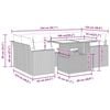 vidaXL 7-dijelni set vrtnih sofa od poliratana s jastucima smeđi