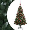 vidaXL Umjetno božićno drvce s kuglicama 120 cm 150 LED lampica