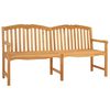 vidaXL Ručni drveni klupko s ružama 180,5 x 60 x 96 cm Prirodna
