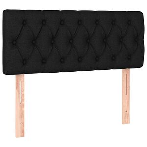 vidaXL Uzglavlje crno 90x7x78/88 cm od tkanine