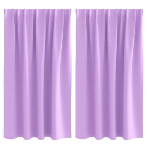 vidaXL Zavjese za blackout s prstenovima 2 pcs Ljubičasta 140 x 140 cm