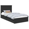 vidaXL Krevet s od storage Crna 100 x 200 cm Konstruirano drvo