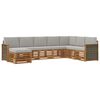 vidaXL Set vanjskih sofa s jastukom 6 pcs Prirodna i svjetlosiva