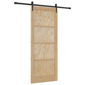 vidaXL Klizna vrata ORKDAL 86 x 211 cm Masivna borovina