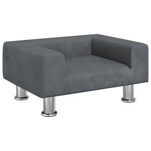 vidaXL Krevet za pse tamnosivi 50x40x26,5 cm bar&scaron;unasti
