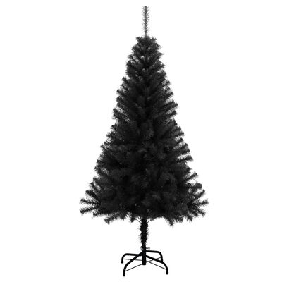 vidaXL Umjetno božićno drvce sa stalkom crno 120 cm PVC