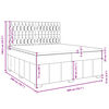 vidaXL Krevet s oprugama i madracem tamnosmeđi 200x200 cm od tkanine