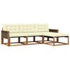 vidaXL Set vanjskih sofa s jastukom 4 pcs Prirodna i krem