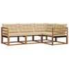 vidaXL Set vanjskih sofa s jastukom 4 pcs Prirodna i bež