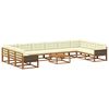 vidaXL Set vanjskih sofa s jastukom 11 pcs Prirodna i krem