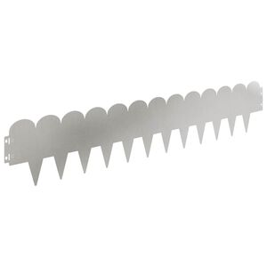 vidaXL Ograda oko Travnjaka 30 pcs 103 x 20 cm Čelik Srebrna