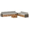 vidaXL Set vanjskih sofa 8 pcs Prirodna i svjetlosiva 79 x 79 x 37 cm