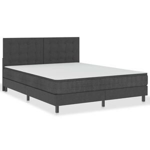 vidaXL Krevet od tkanine s oprugama tamnosivi 160 x 200 cm