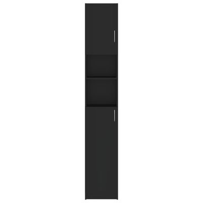 vidaXL Kupaonski ormarić crni 32 x 25,5 x 190 od konstruiranog drva