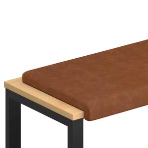 vidaXL Jastučić za klupu Umjetna koža Smeđa Dubina 35 cm