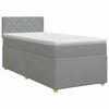 vidaXL Boxspring krevet s madracem Svjetlosiva 90 x 190 cm Tkanina