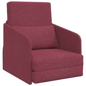 vidaXL Krevet na razvlačenje Vinska crvena 65 x 80 x 83 cm tkanina