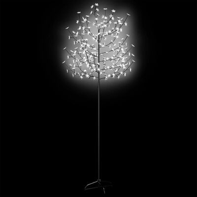 vidaXL Božićno drvce s 220 LED žarulja hladno bijelo svjetlo 220 cm