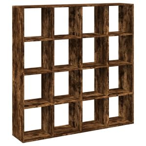 vidaXL Ormarić za knjige boja dimljenog hrasta 137,5x29x137,5cm drveni